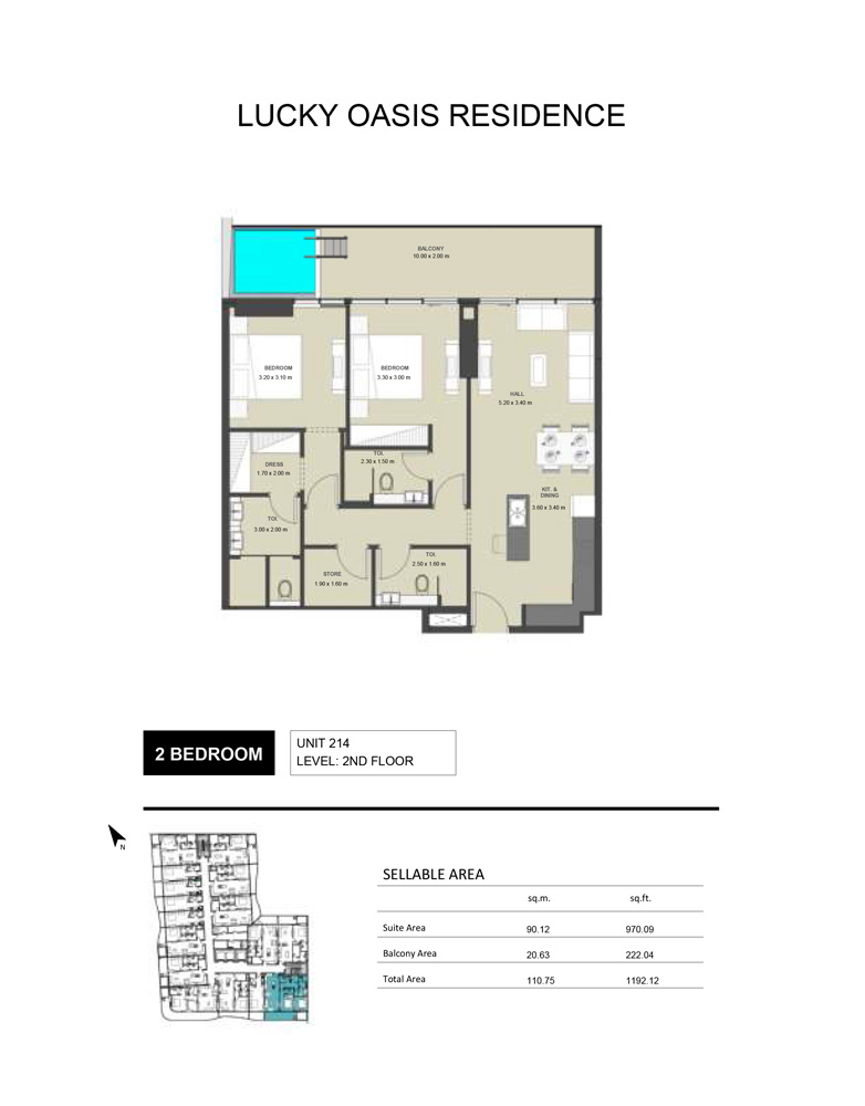 Lucky Oasis Residence floor plan 4