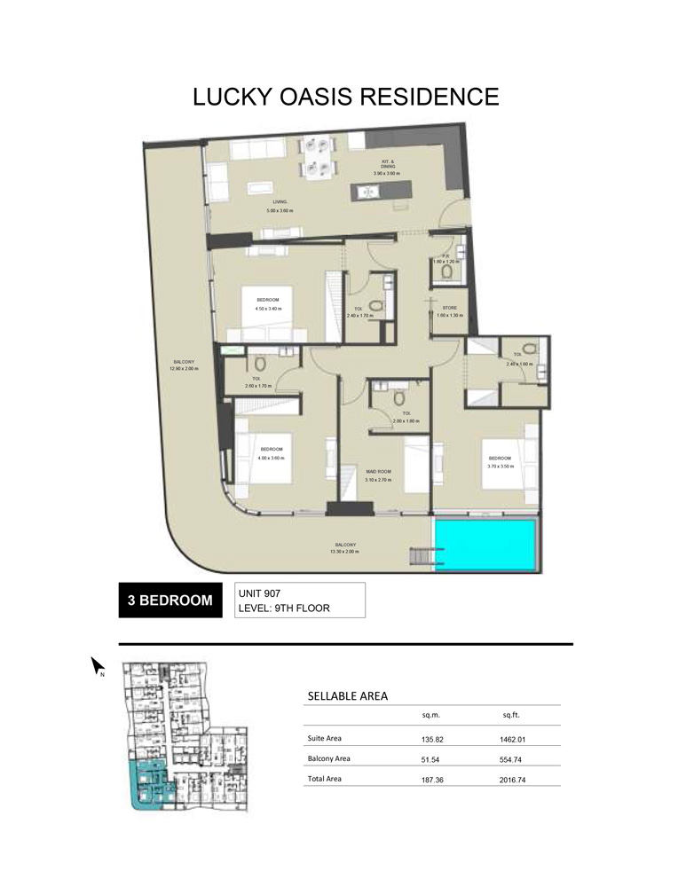 Lucky Oasis Residence floor plan 5