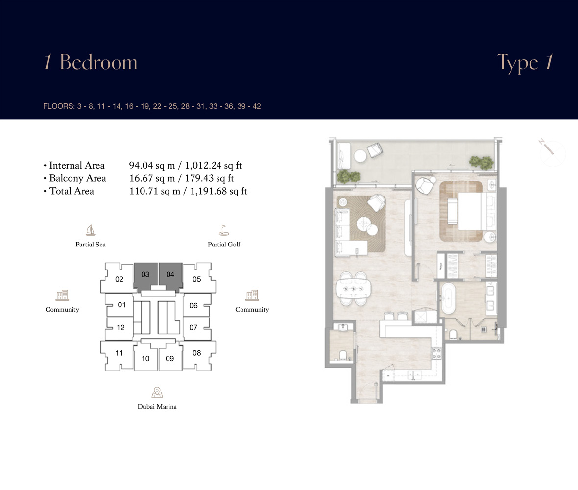 Kempinski Marina Residences floor plan 1
