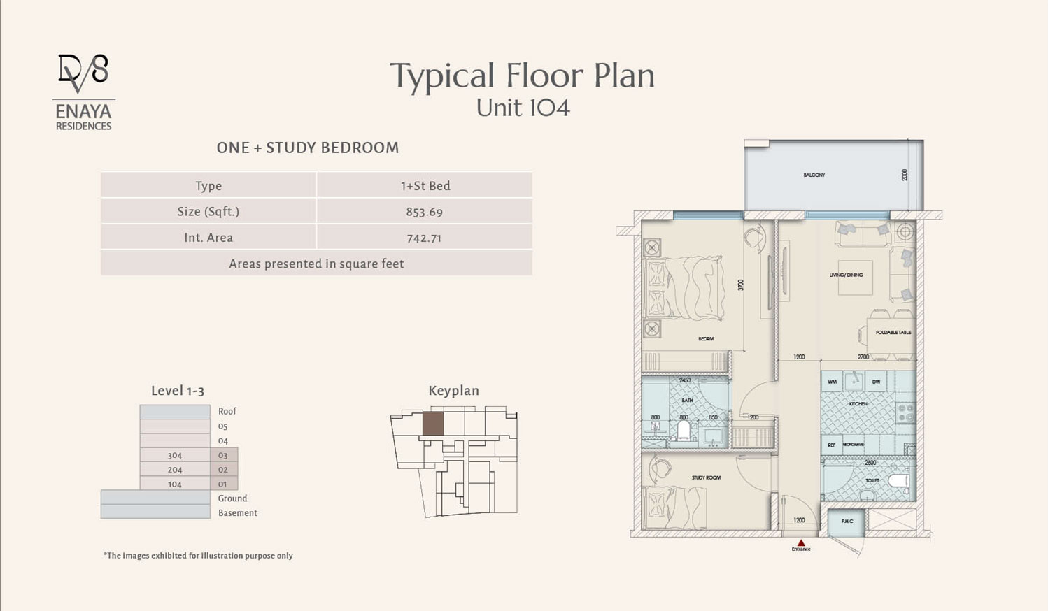Enaya Residences at JVT floor plan 1