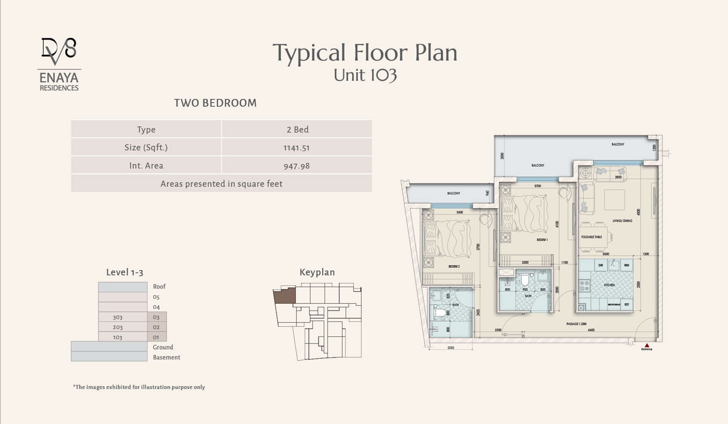 Enaya Residences at JVT floor plan 2
