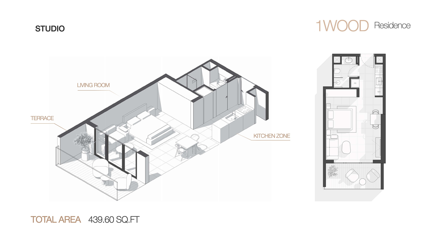 1Wood Residence at JVC floor plan 1
