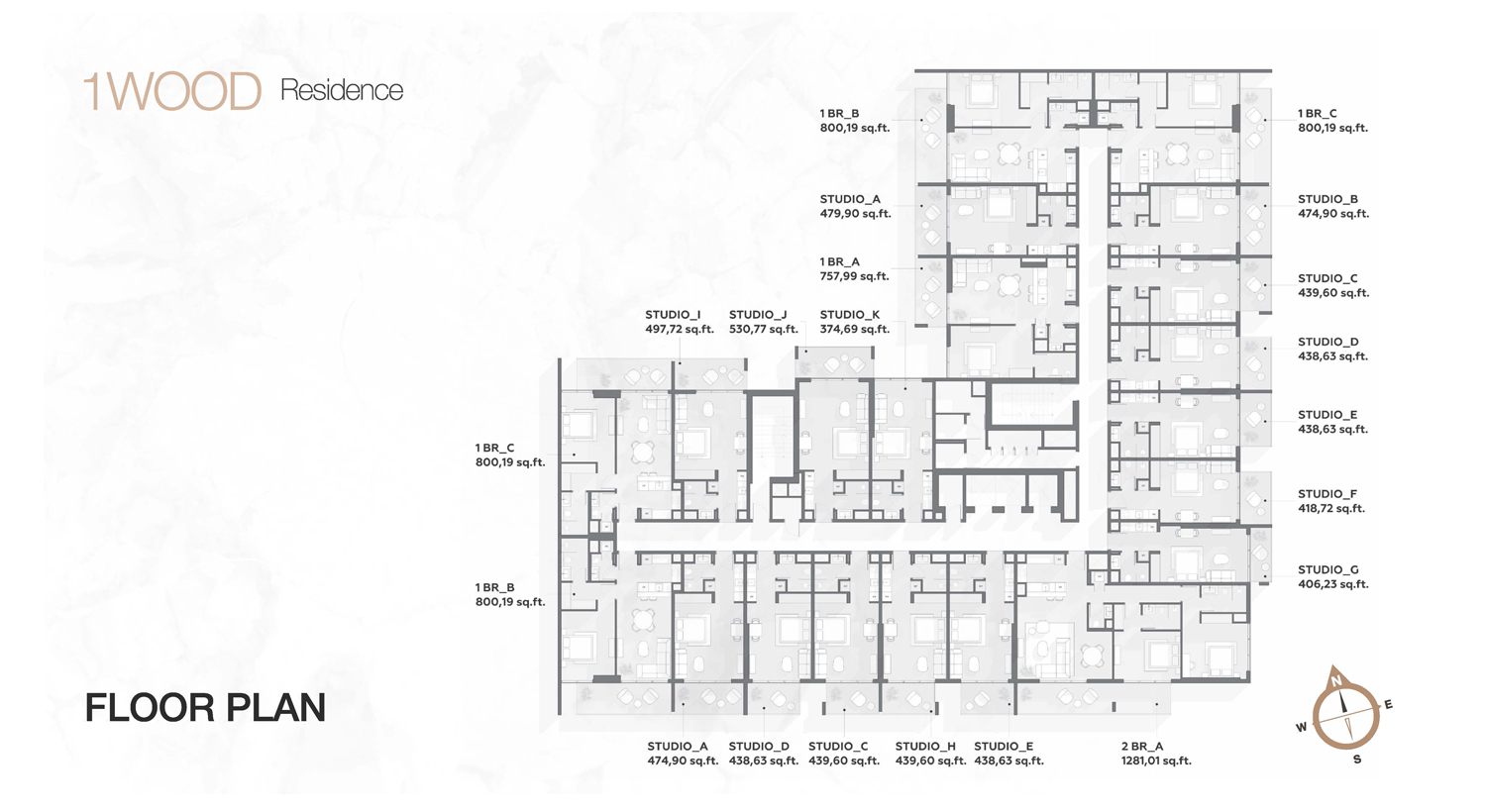 1Wood Residence at JVC floor plan 3