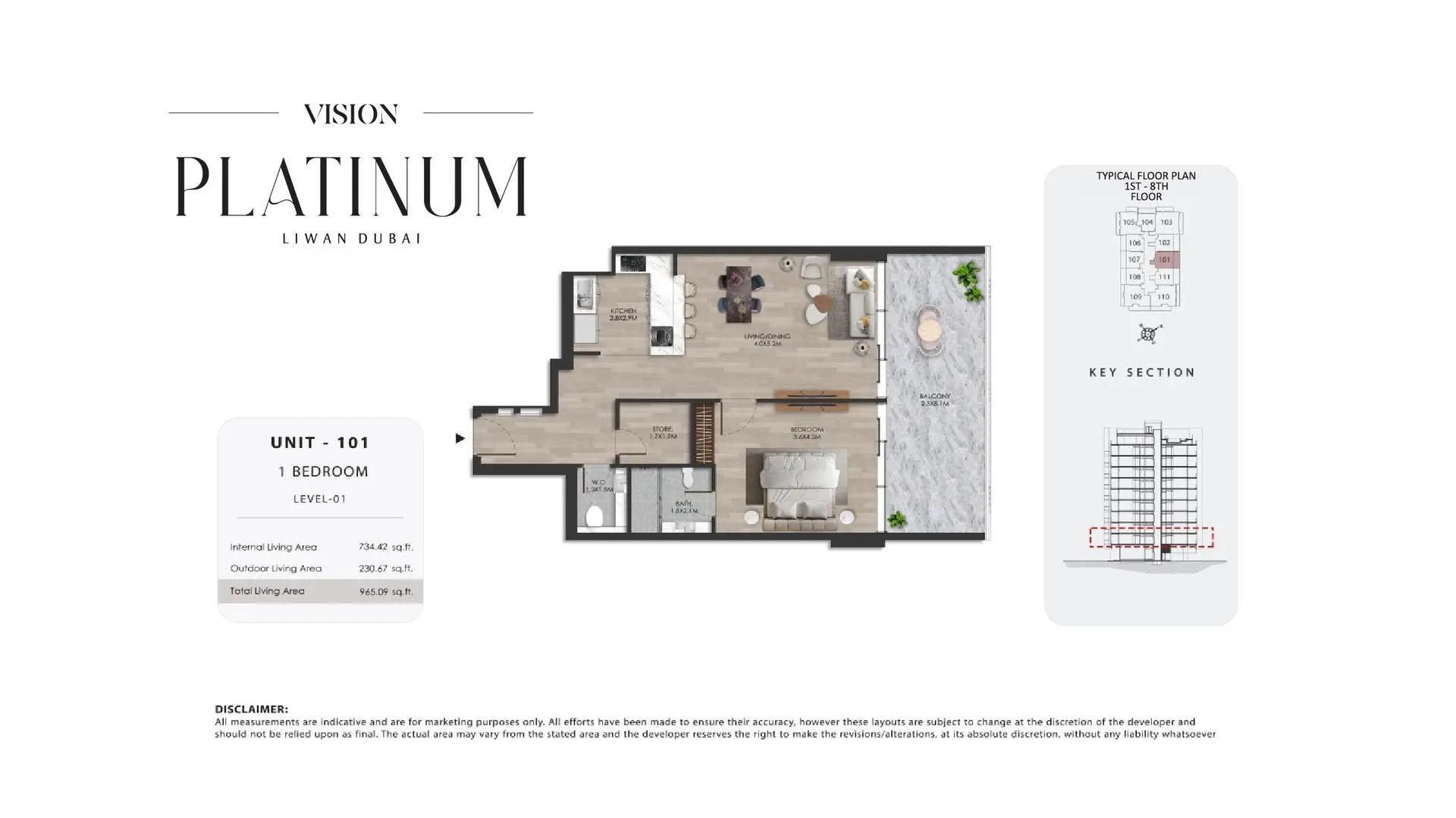 Platinum by Vision floor plan 1
