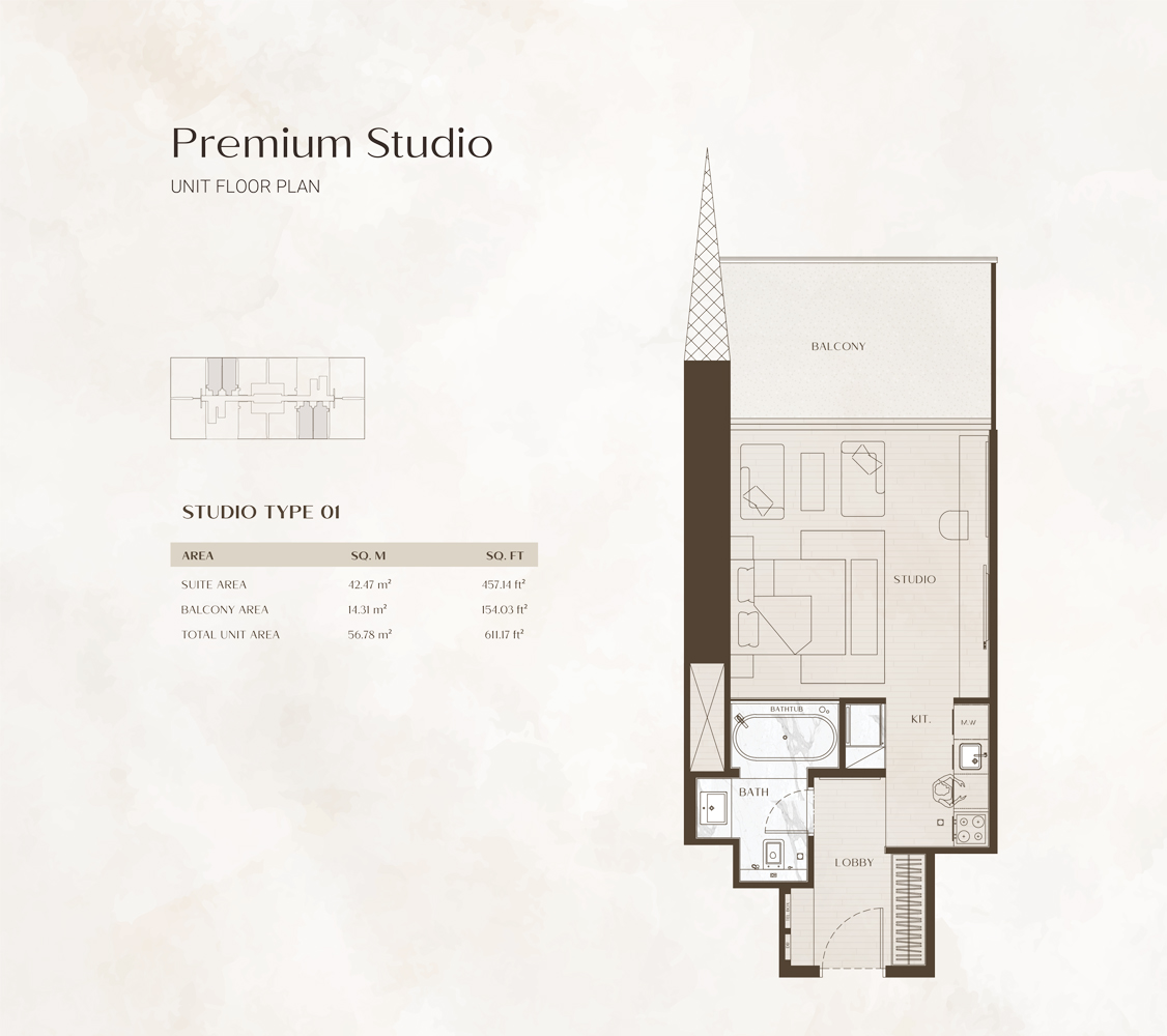One by Binghatti floor plan 1
