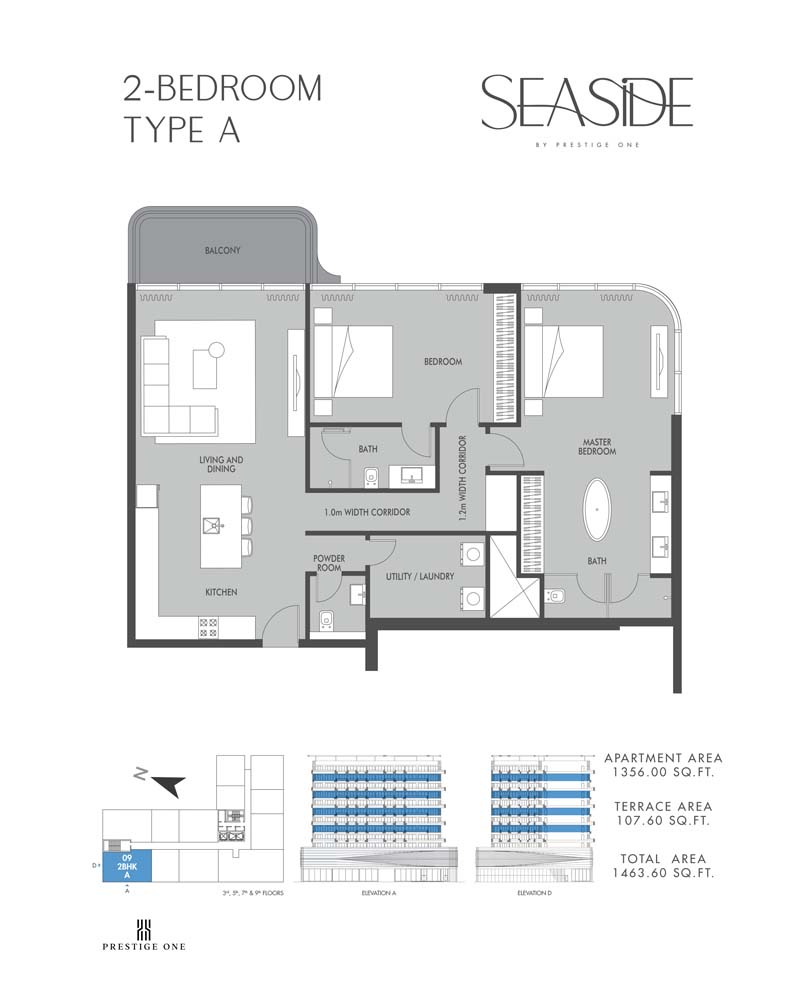 Seaside by Prestige One floor plan 2