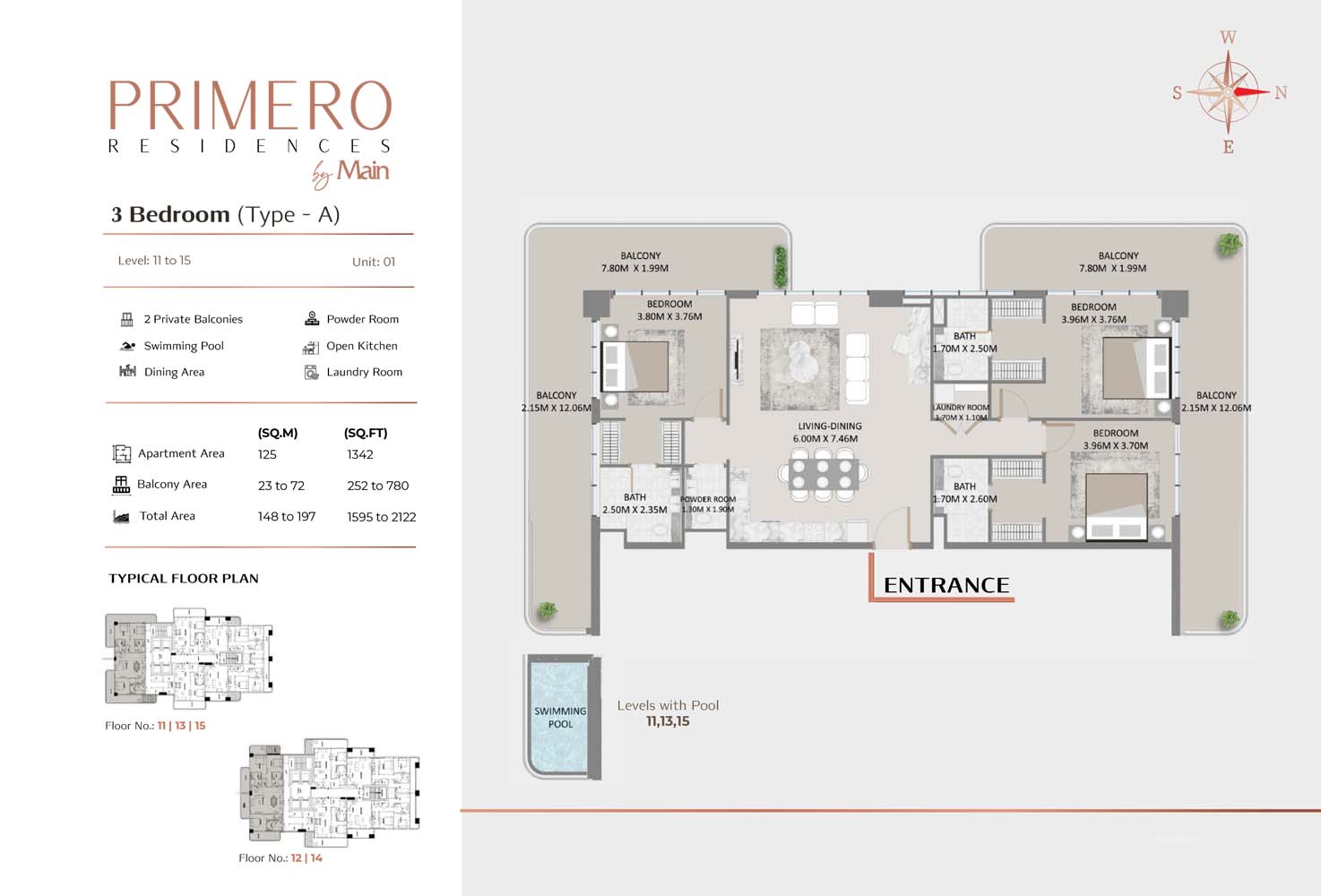 Primero Residences at Al Furjan floor plan 3