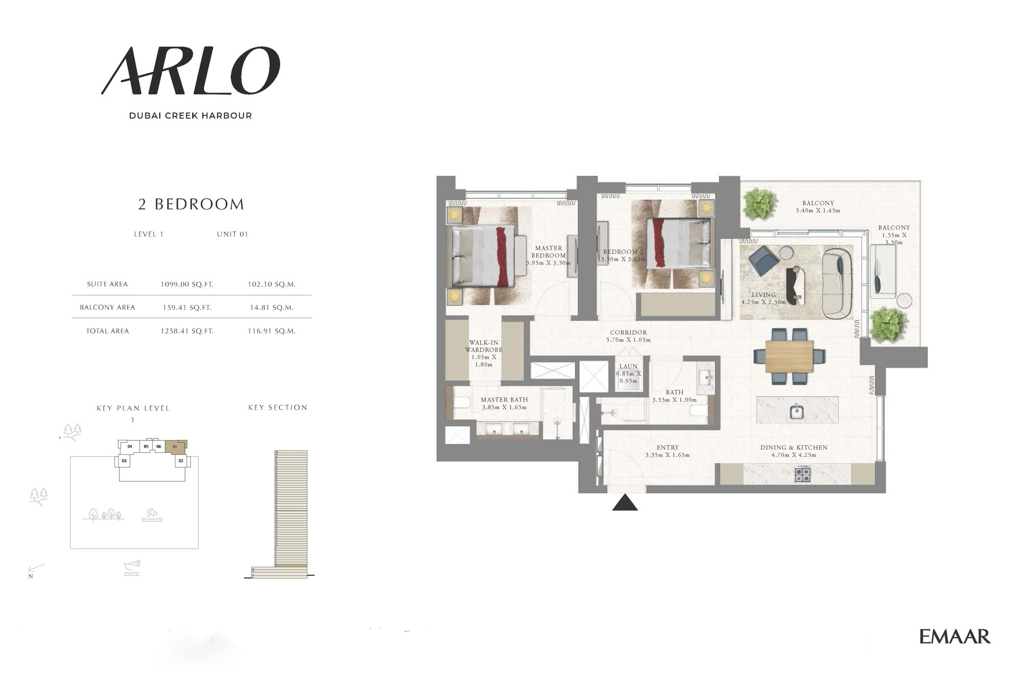 ARLO at Dubai Creek Harbour floor plan 2