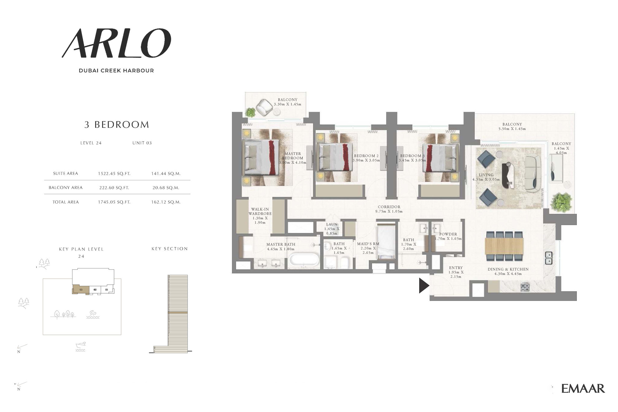 ARLO at Dubai Creek Harbour floor plan 3