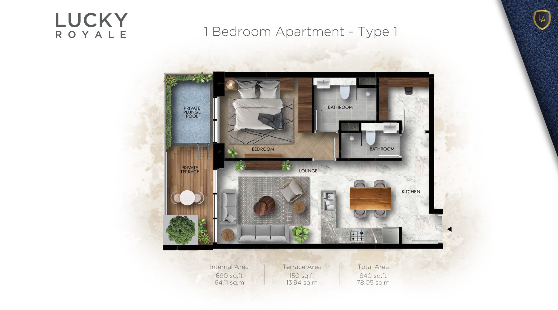 Lucky Royale Residence floor plan 2