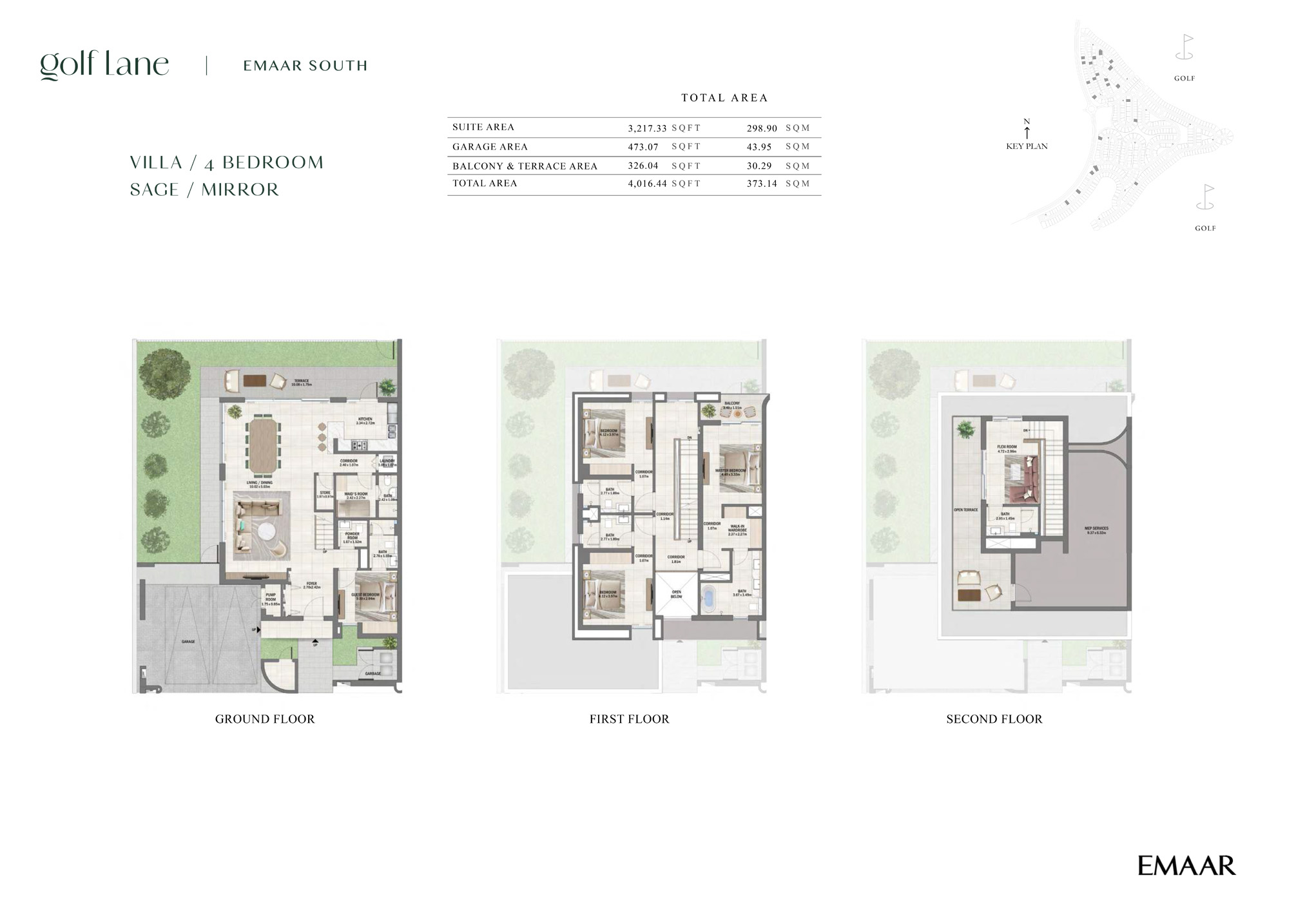 Golf Lane at Emaar South floor plan 1