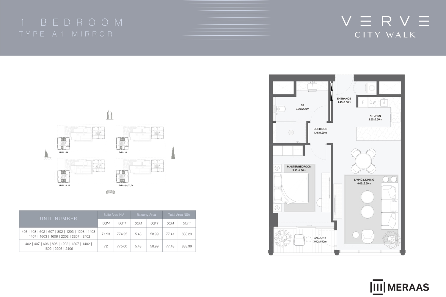 Verve City Walk floor plan 1