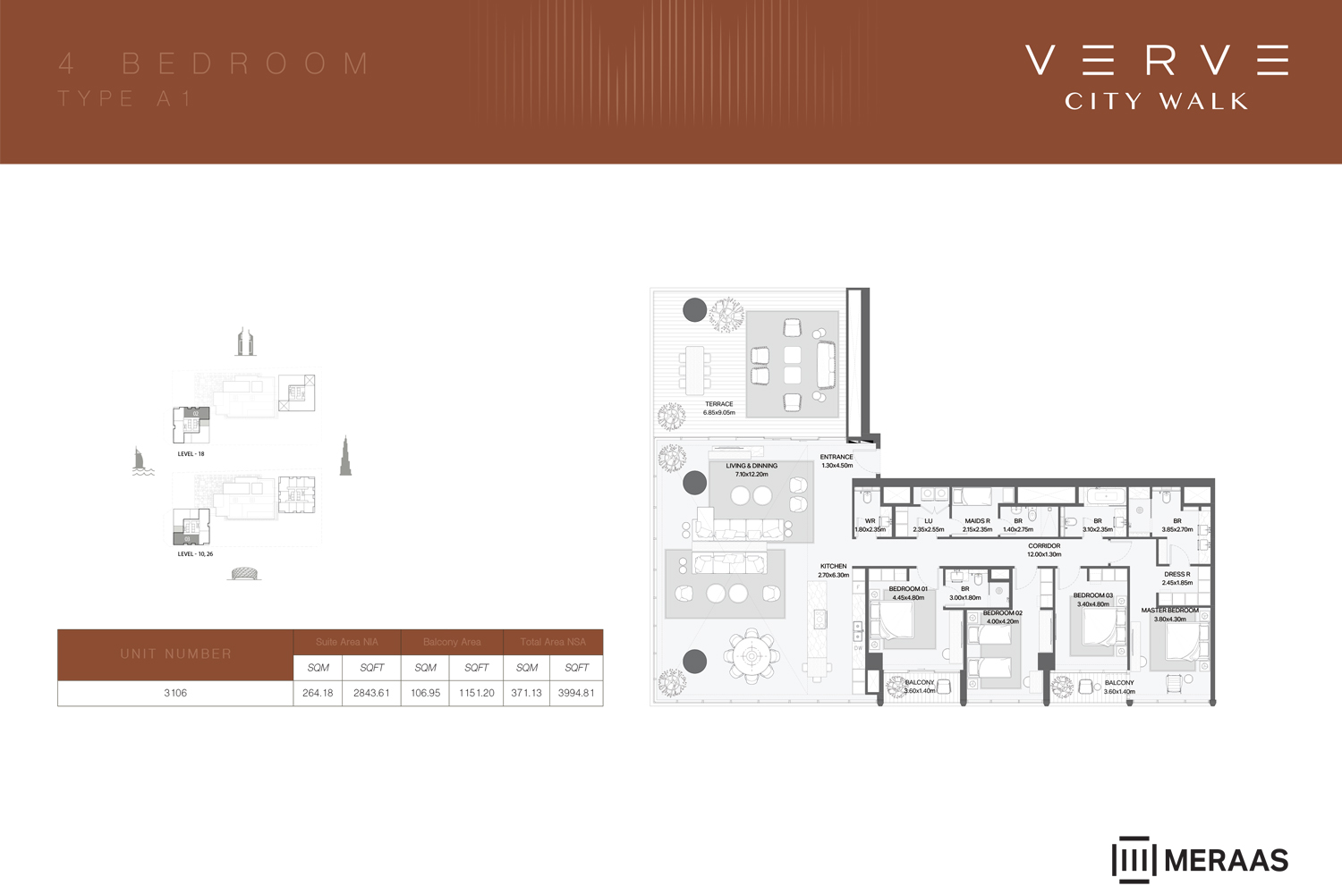 Verve City Walk floor plan 4