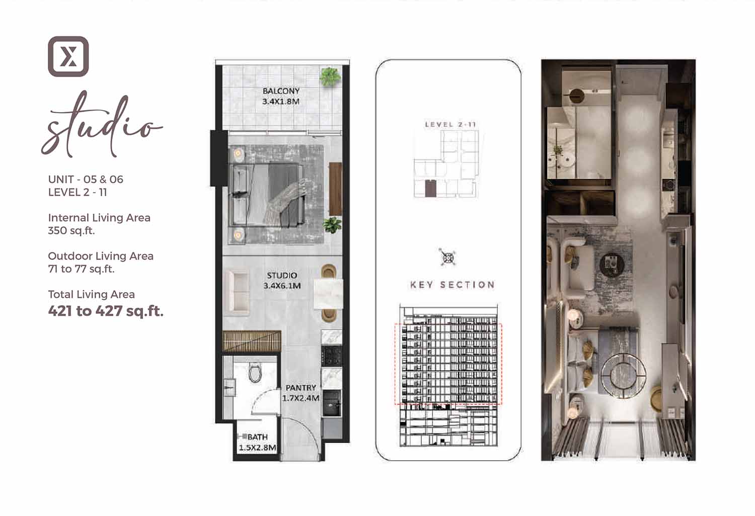 Square X Residence floor plan 1