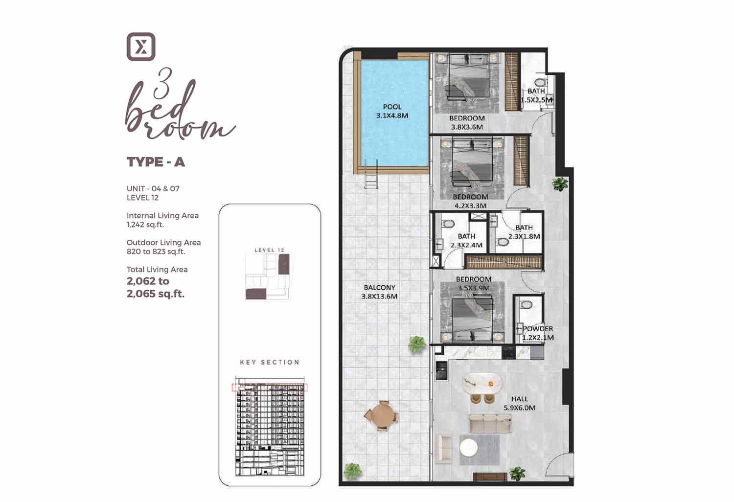 Square X Residence floor plan 5