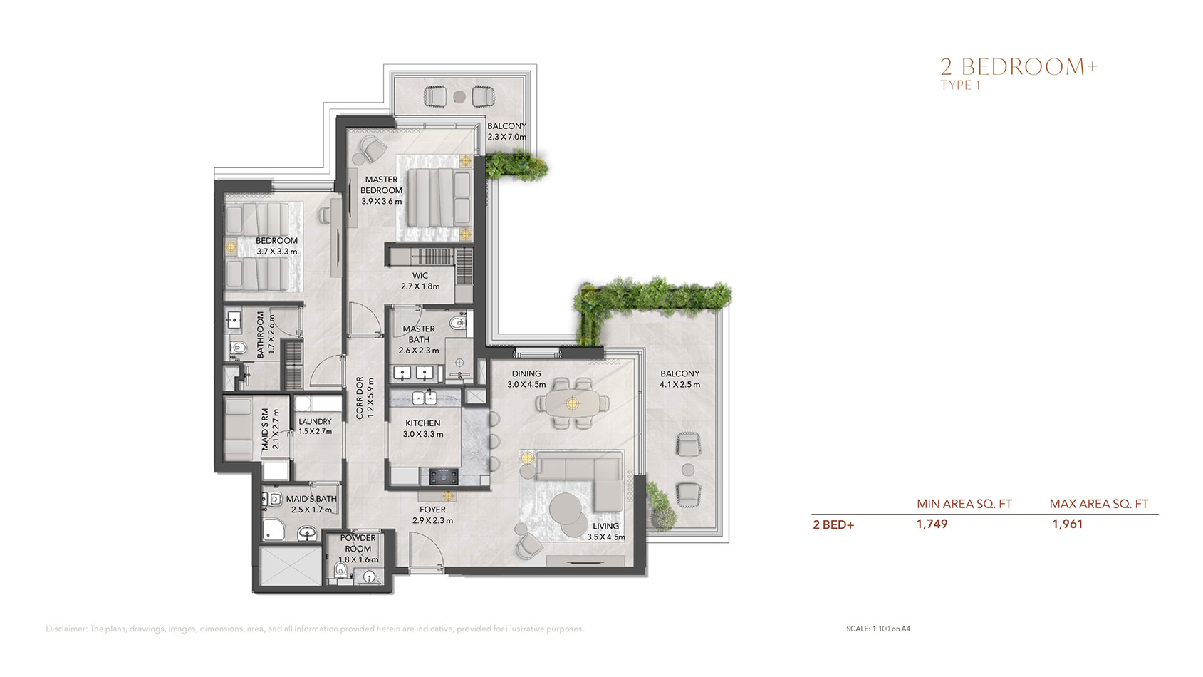 Serra at Ghaf Woods floor plan 2