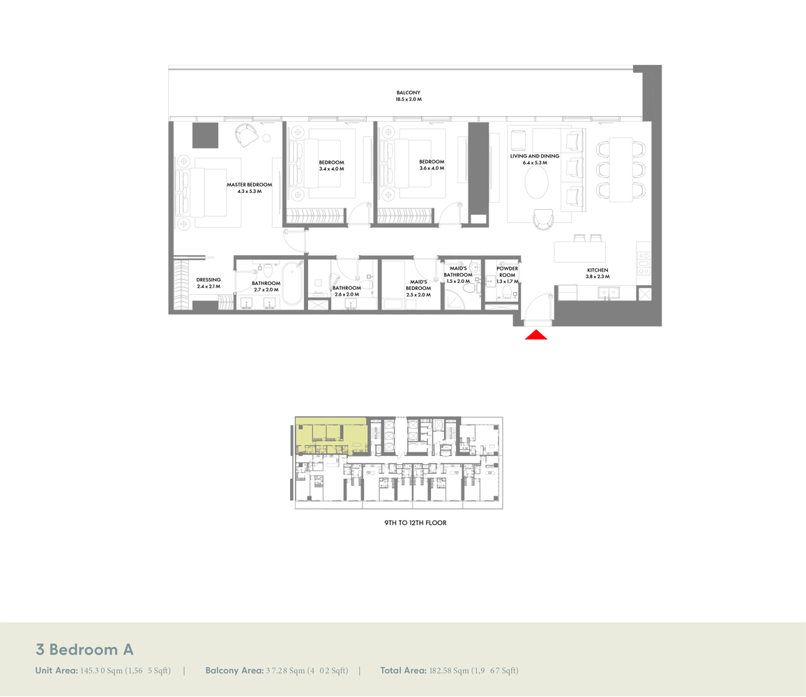 W Residences at Dubai Harbour floor plan 5