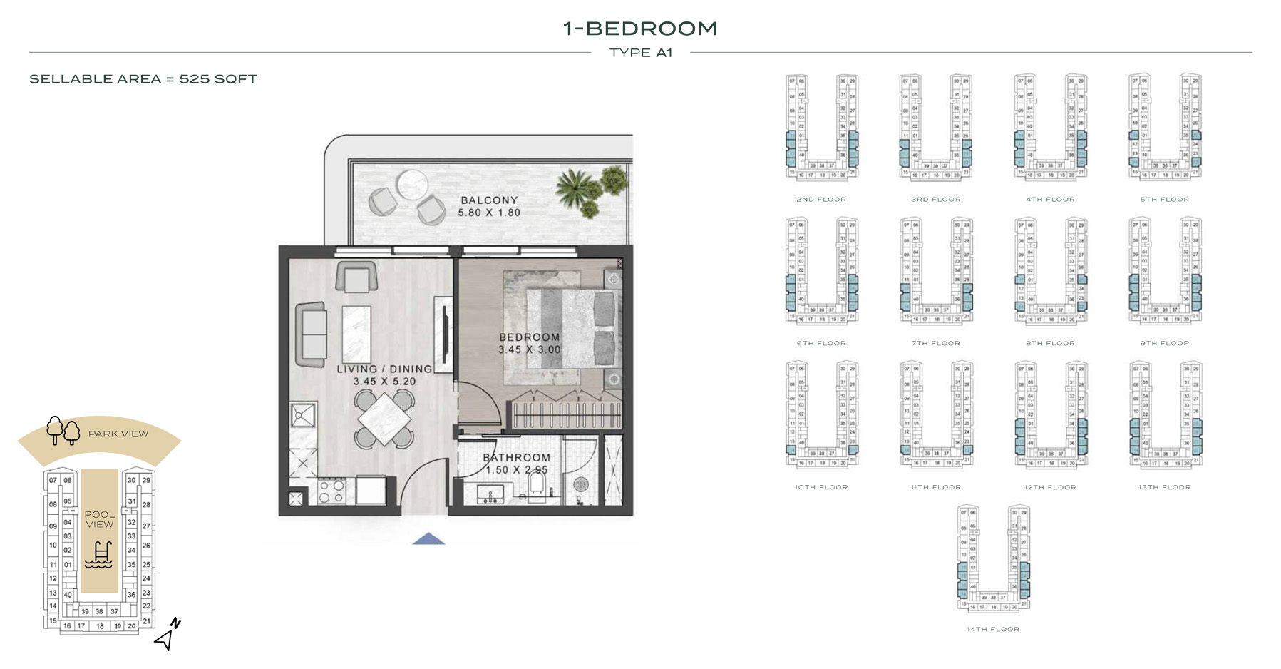 ELO 3 at Damac Hills 2 floor plan 1
