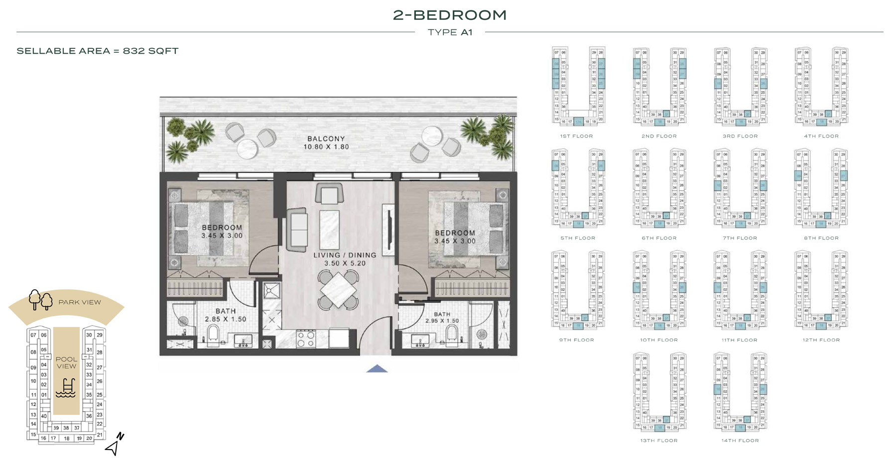 ELO 3 at Damac Hills 2 floor plan 2