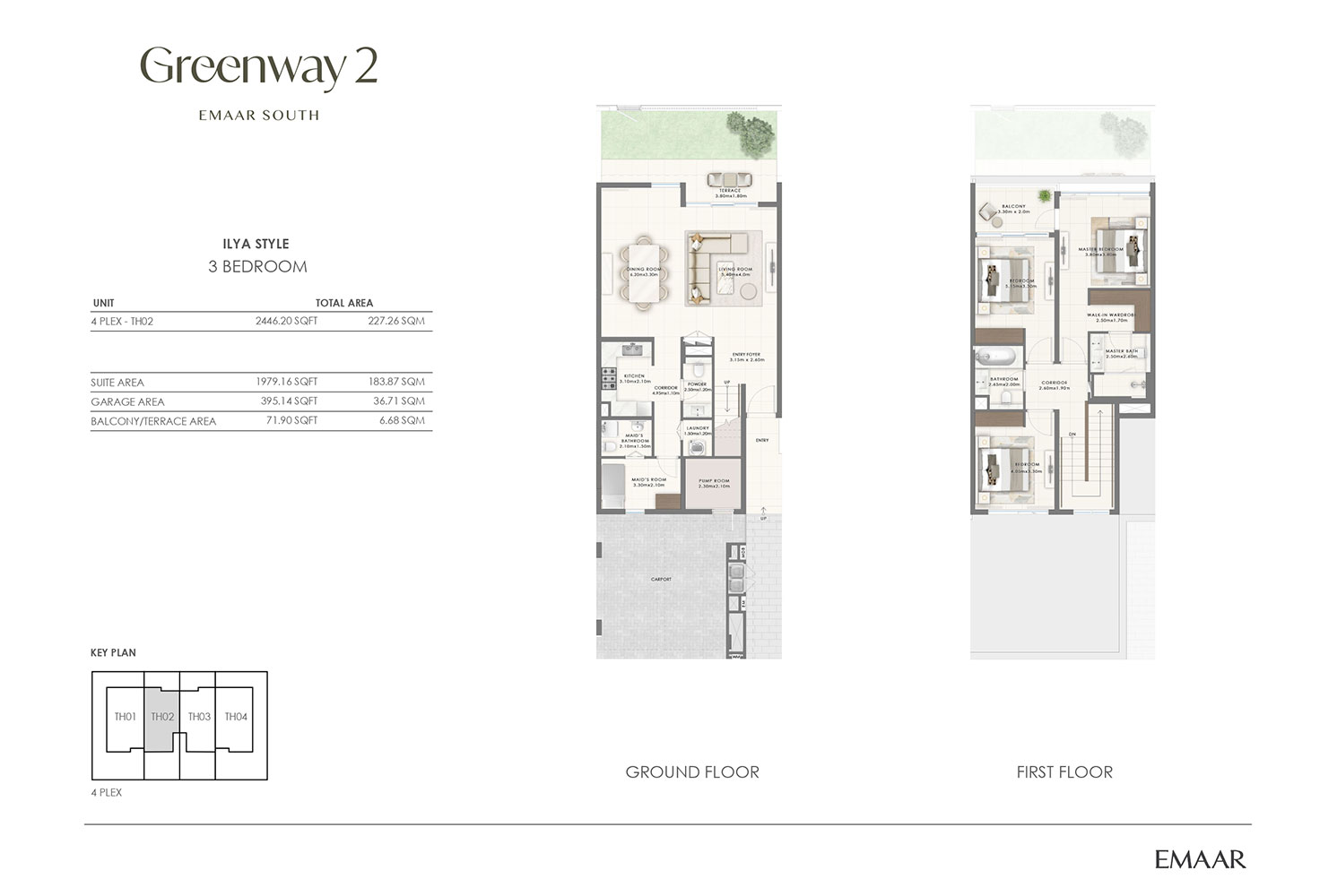 Greenway 2 at Emaar South floor plan 1