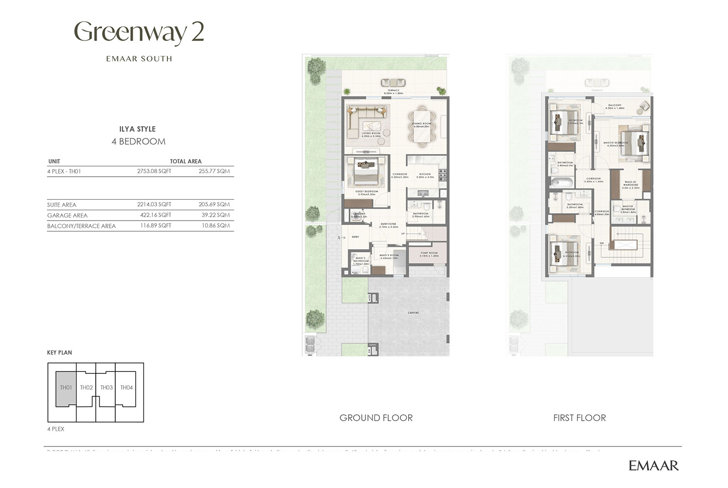 Greenway 2 at Emaar South floor plan 2
