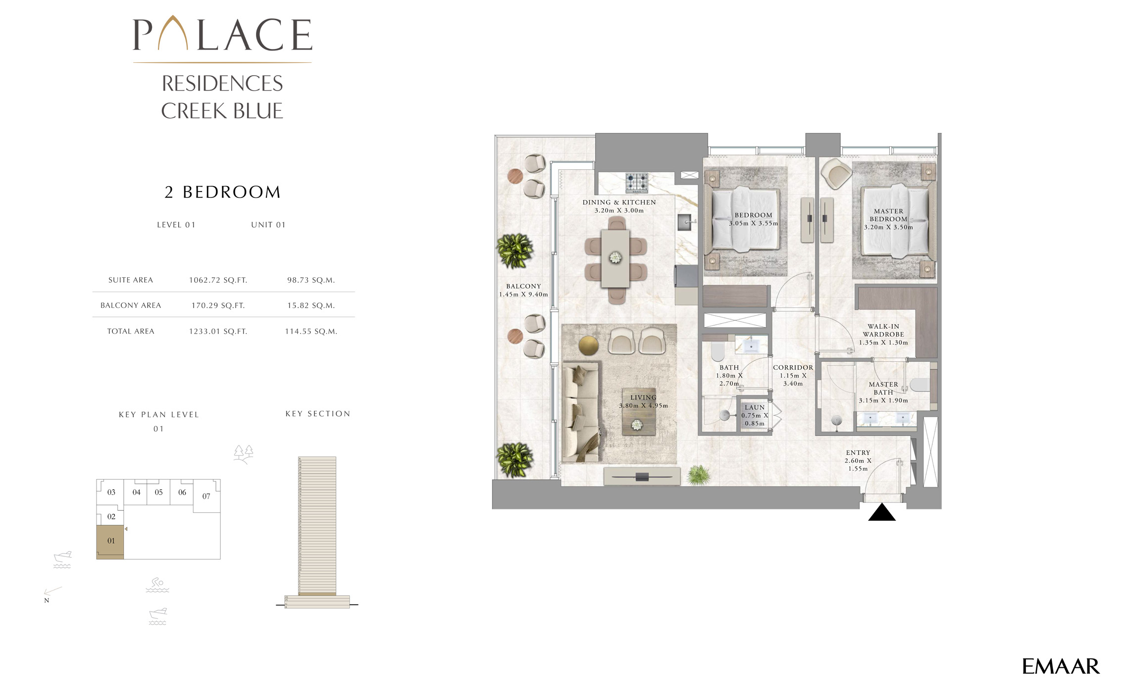 Palace Residences Creek Blue floor plan 2