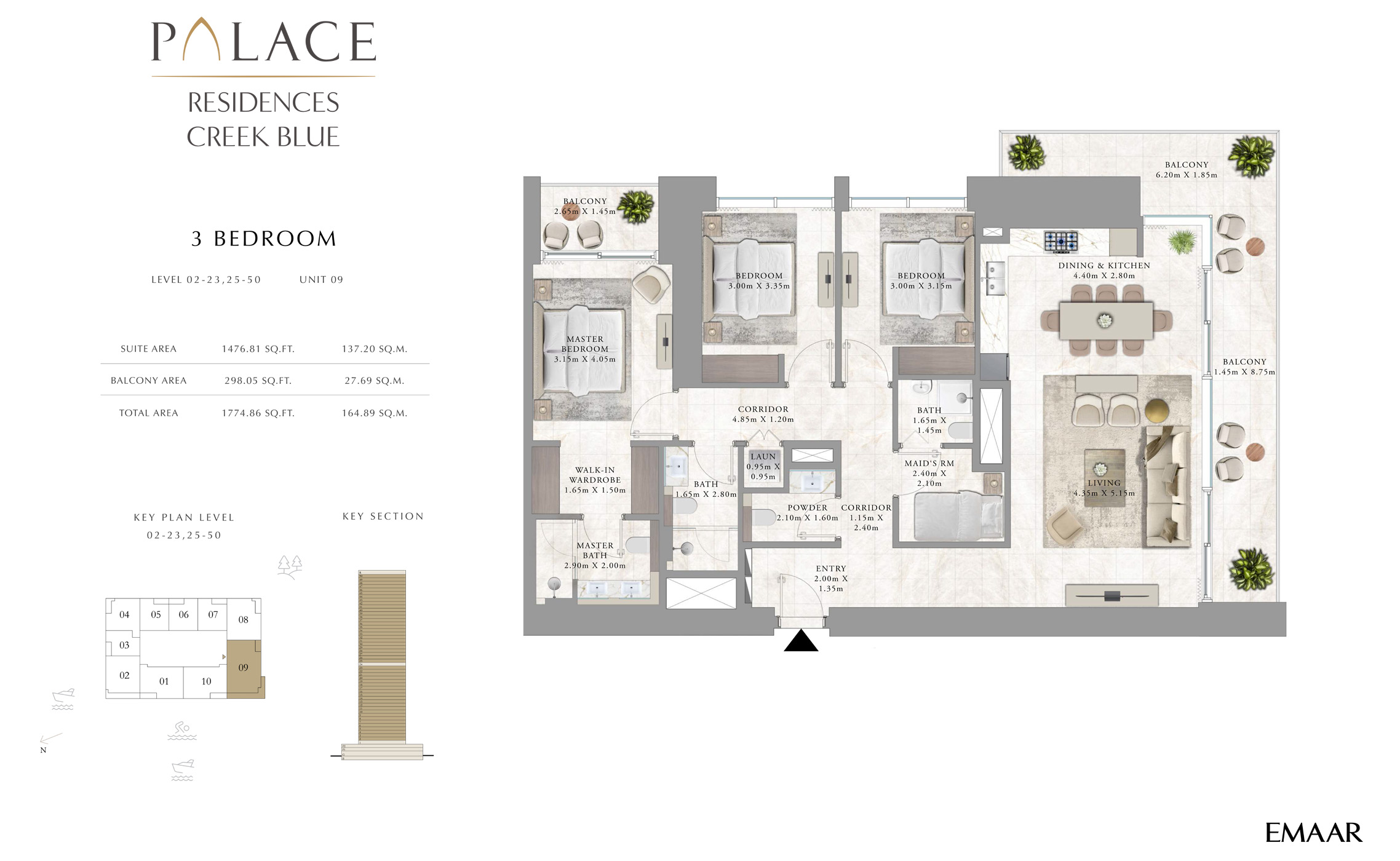 Palace Residences Creek Blue floor plan 3