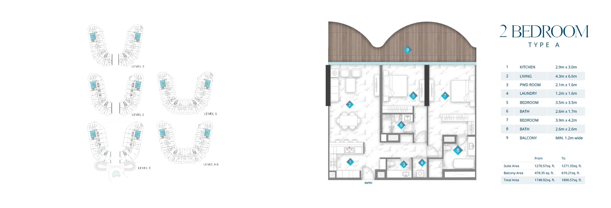 Aqua Arc at Al Marjan floor plan 5