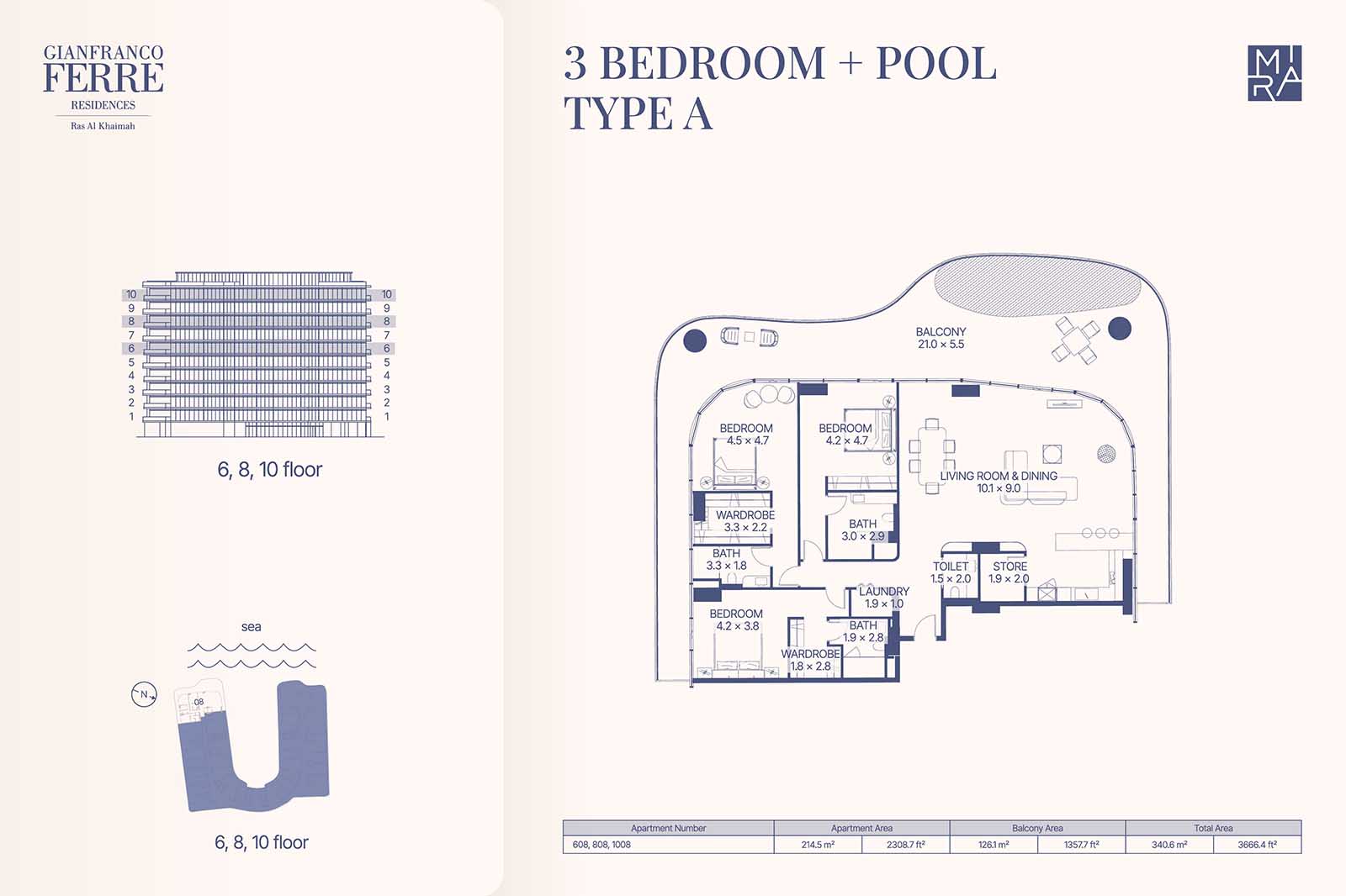 Gianfranco Ferre Residences at Al Marjan floor plan 4