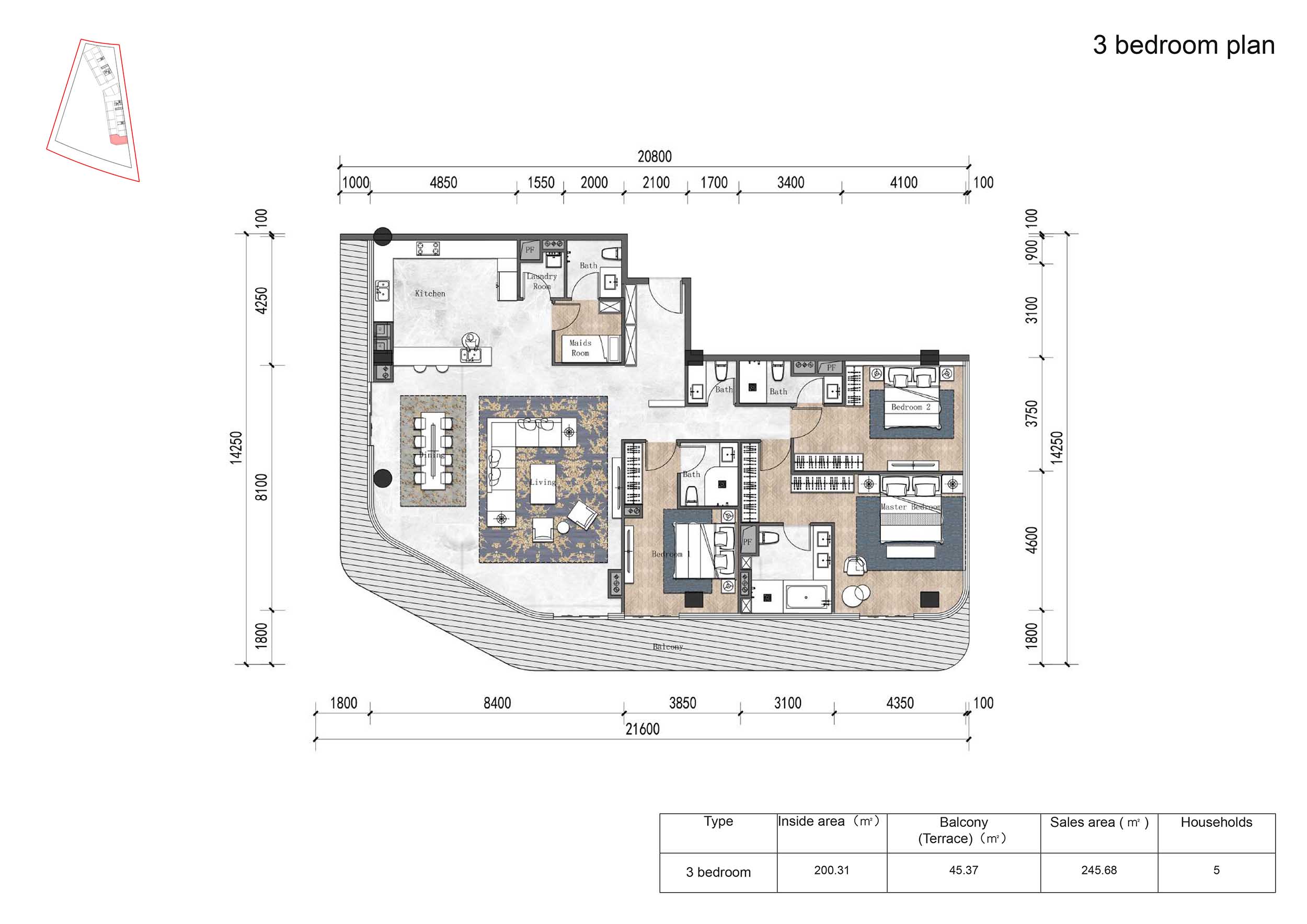 Tonino Lamborghini Residences at Al Marjan floor plan 4