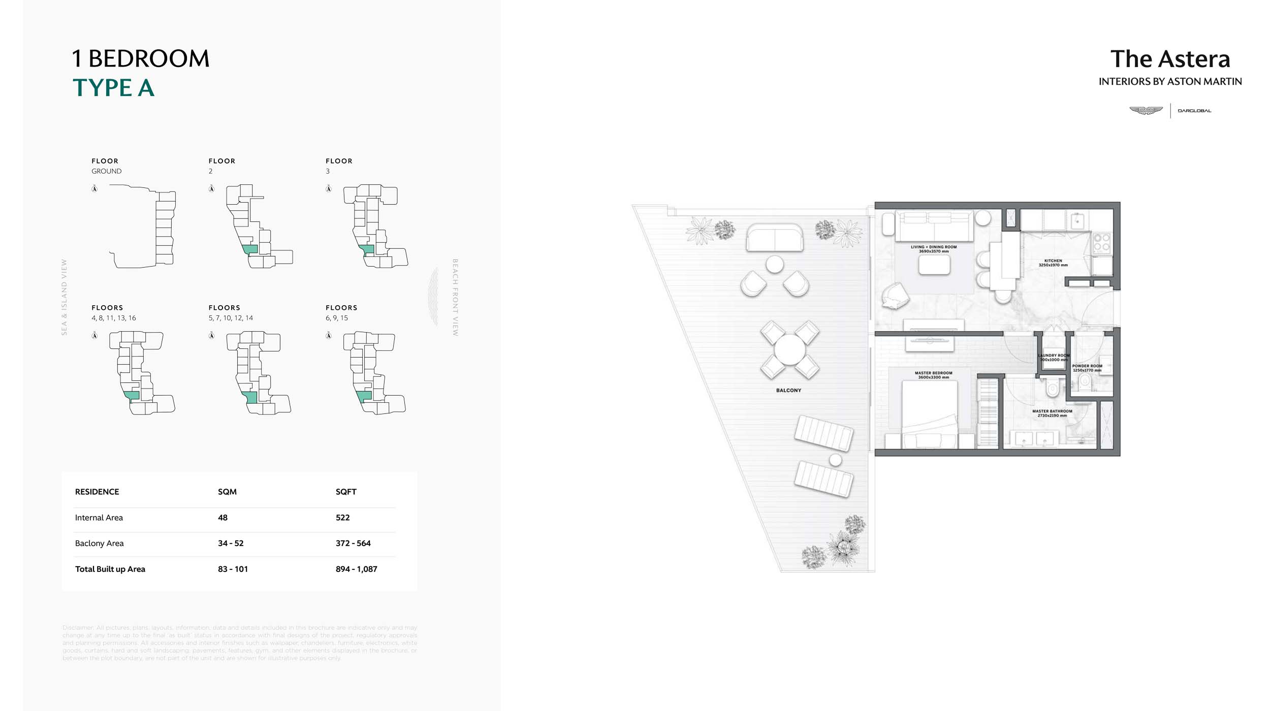 The Astera at Al Marjan floor plan 1