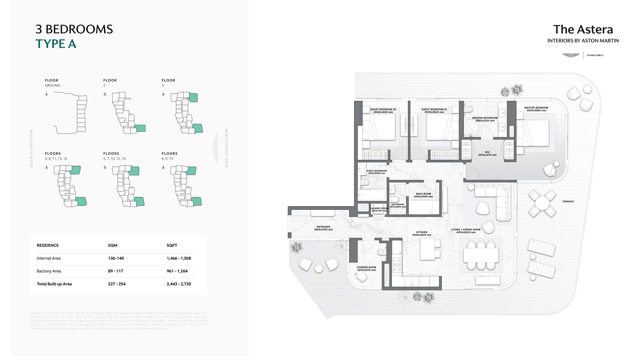 The Astera at Al Marjan floor plan 3