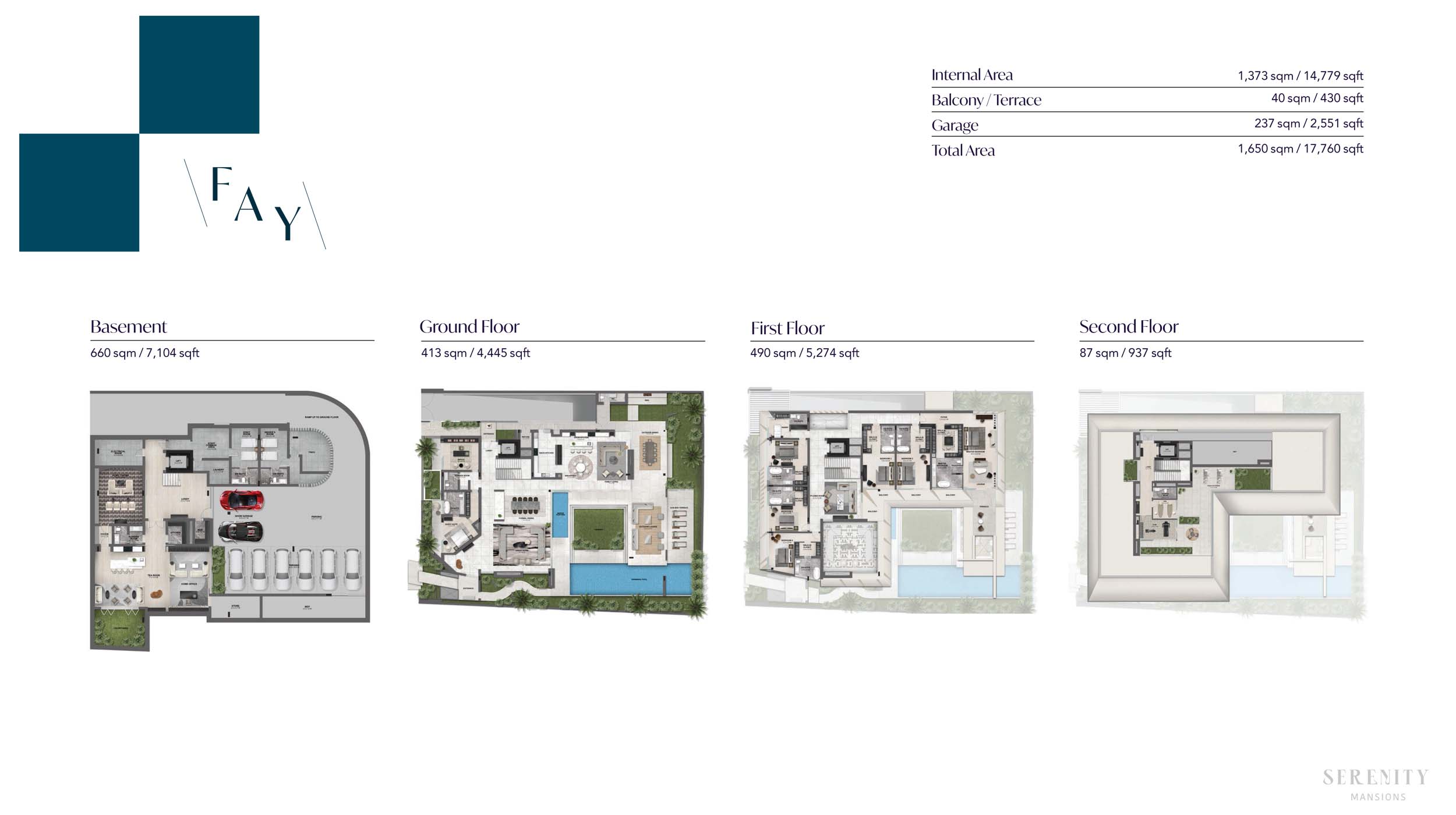 Serenity Mansions Waterfront Collection floor plan 2