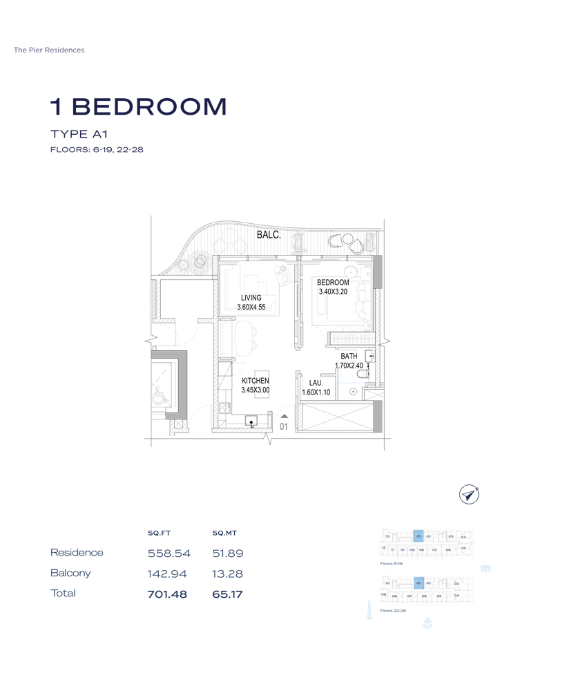 The Pier Residence floor plan 1