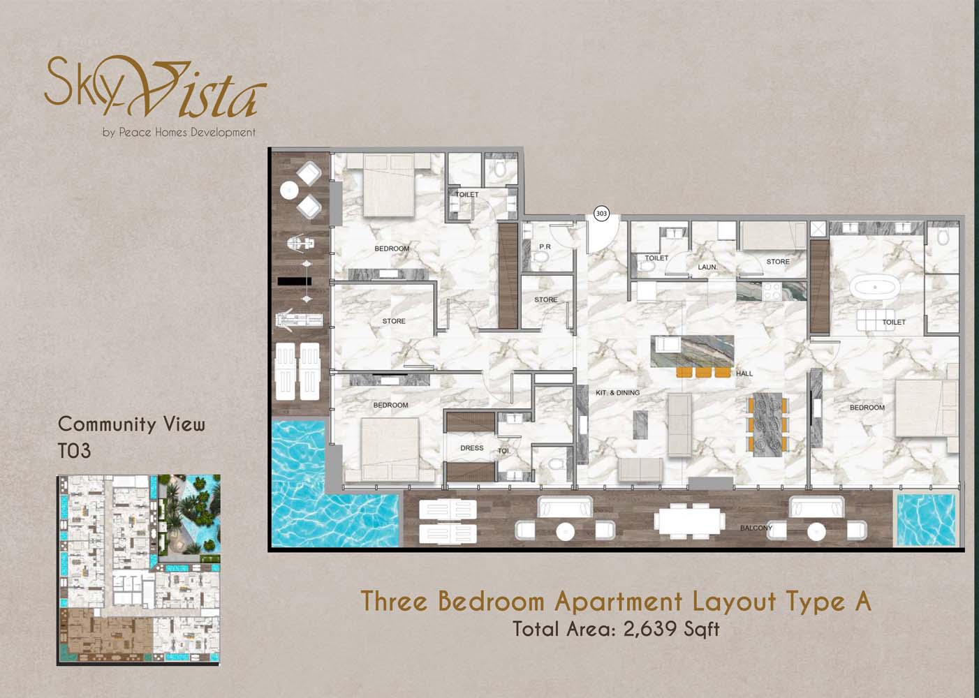Sky Vista at JVC floor plan 4