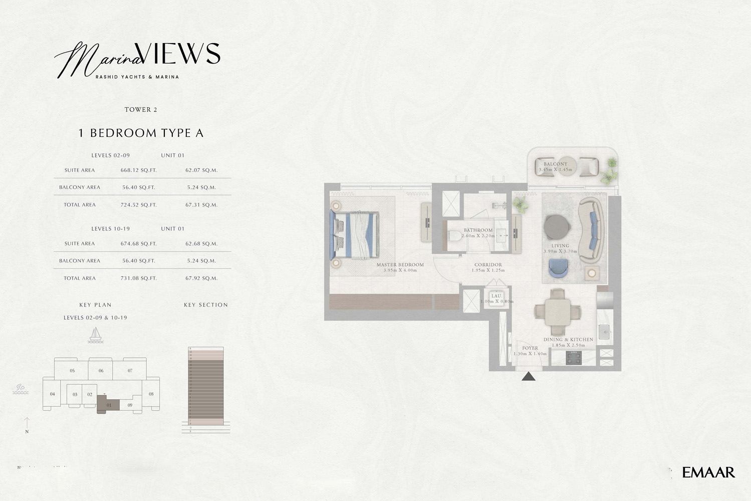 Emaar Marina Views Mina Rashid floor plan 1