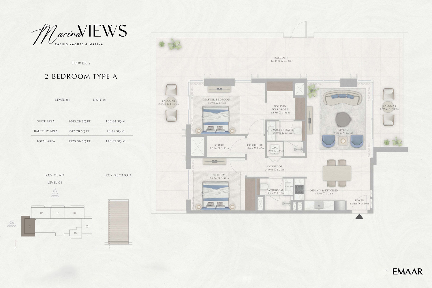 Emaar Marina Views Mina Rashid floor plan 2