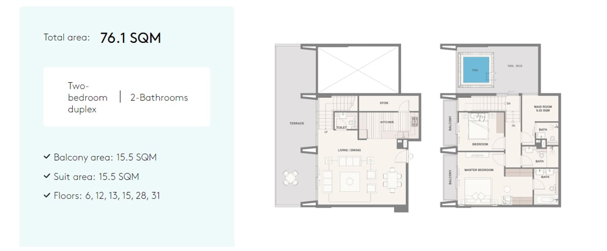 Cubix Residences at JVC floor plan 4
