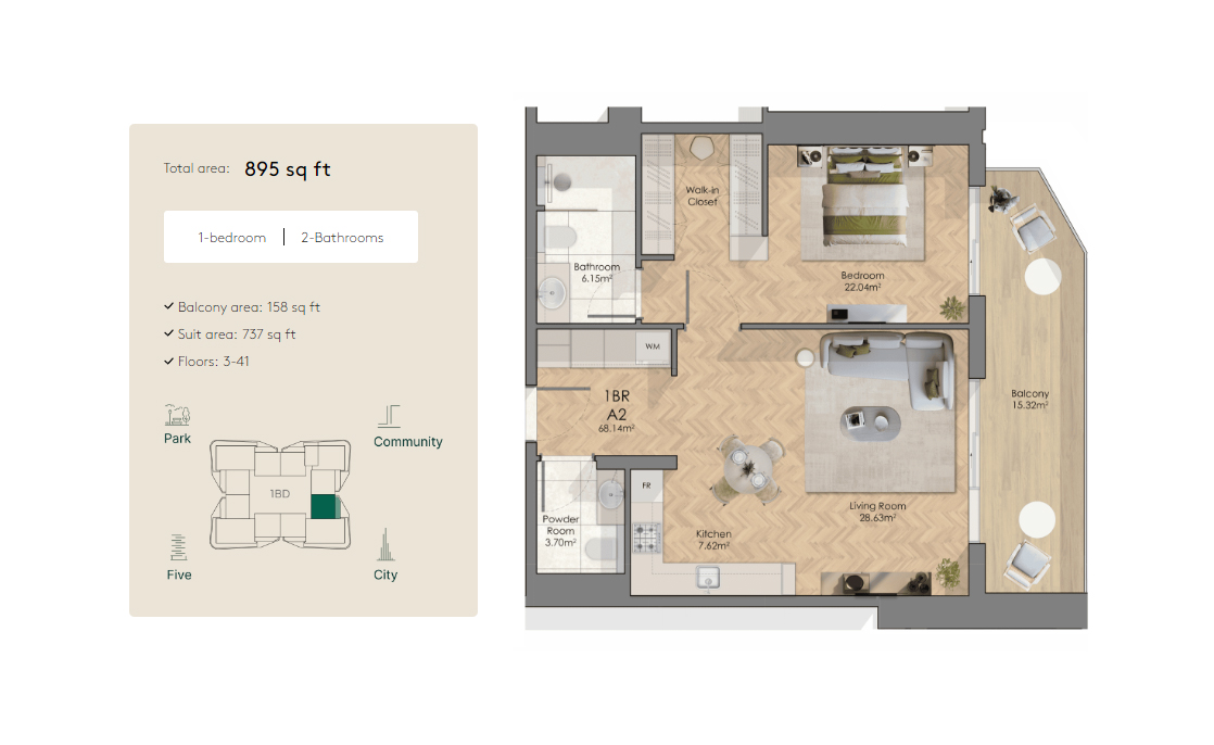 Midora Residences at JVC floor plan 2