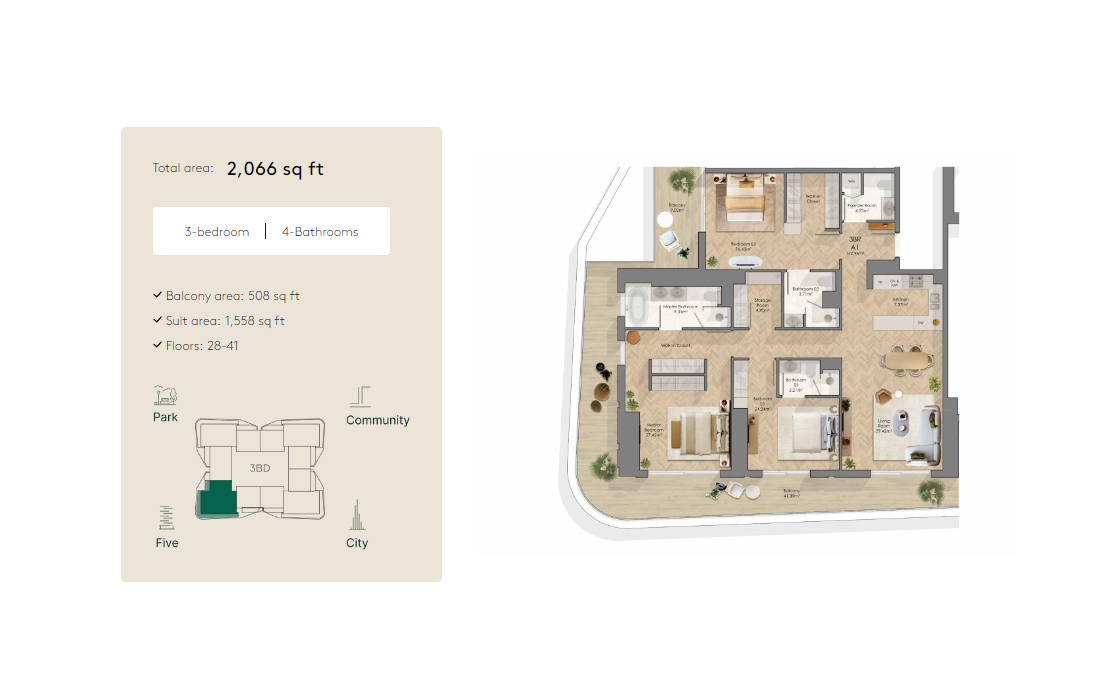 Midora Residences at JVC floor plan 5