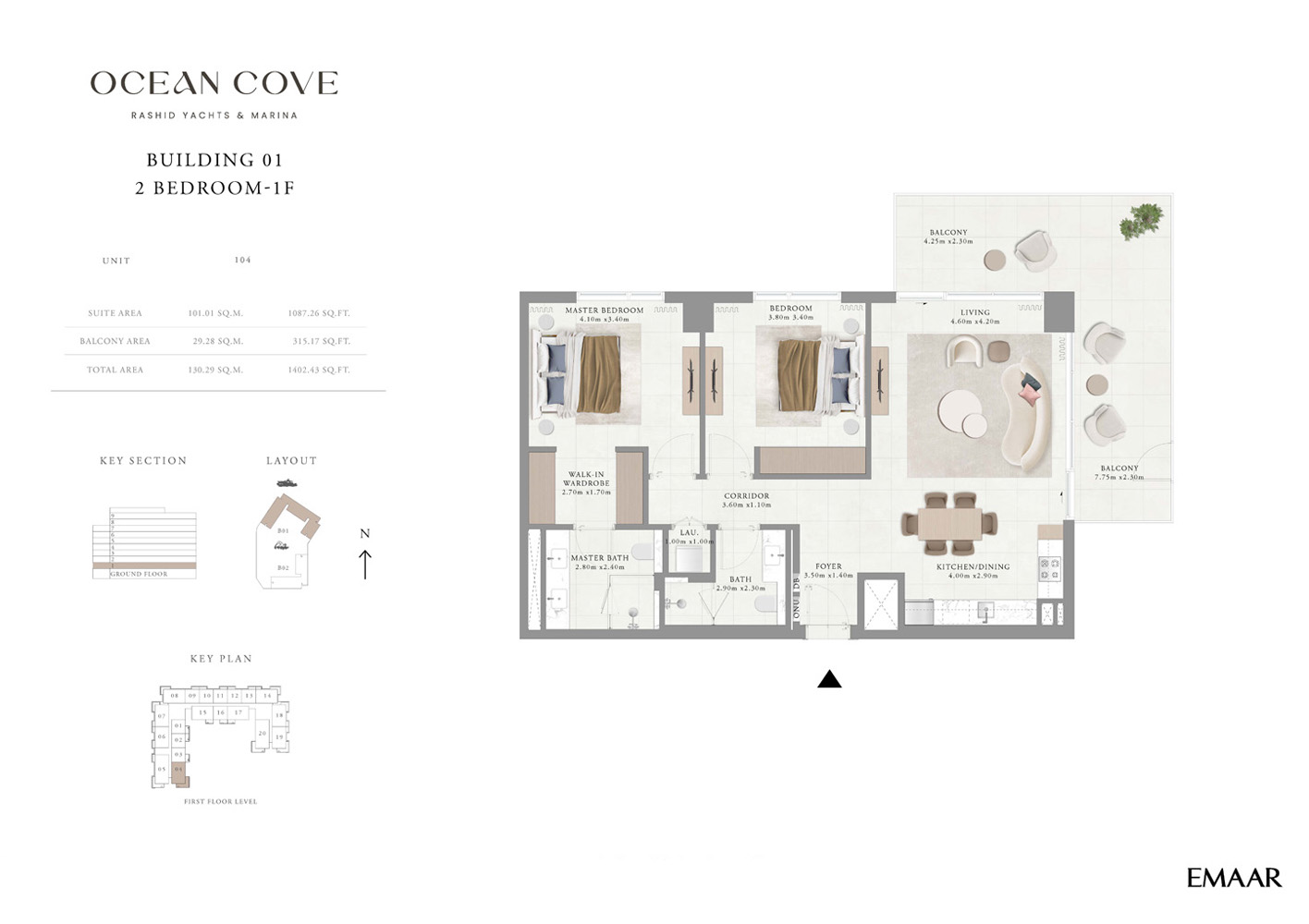 Emaar Ocean Cove Mina Rashid floor plan 2
