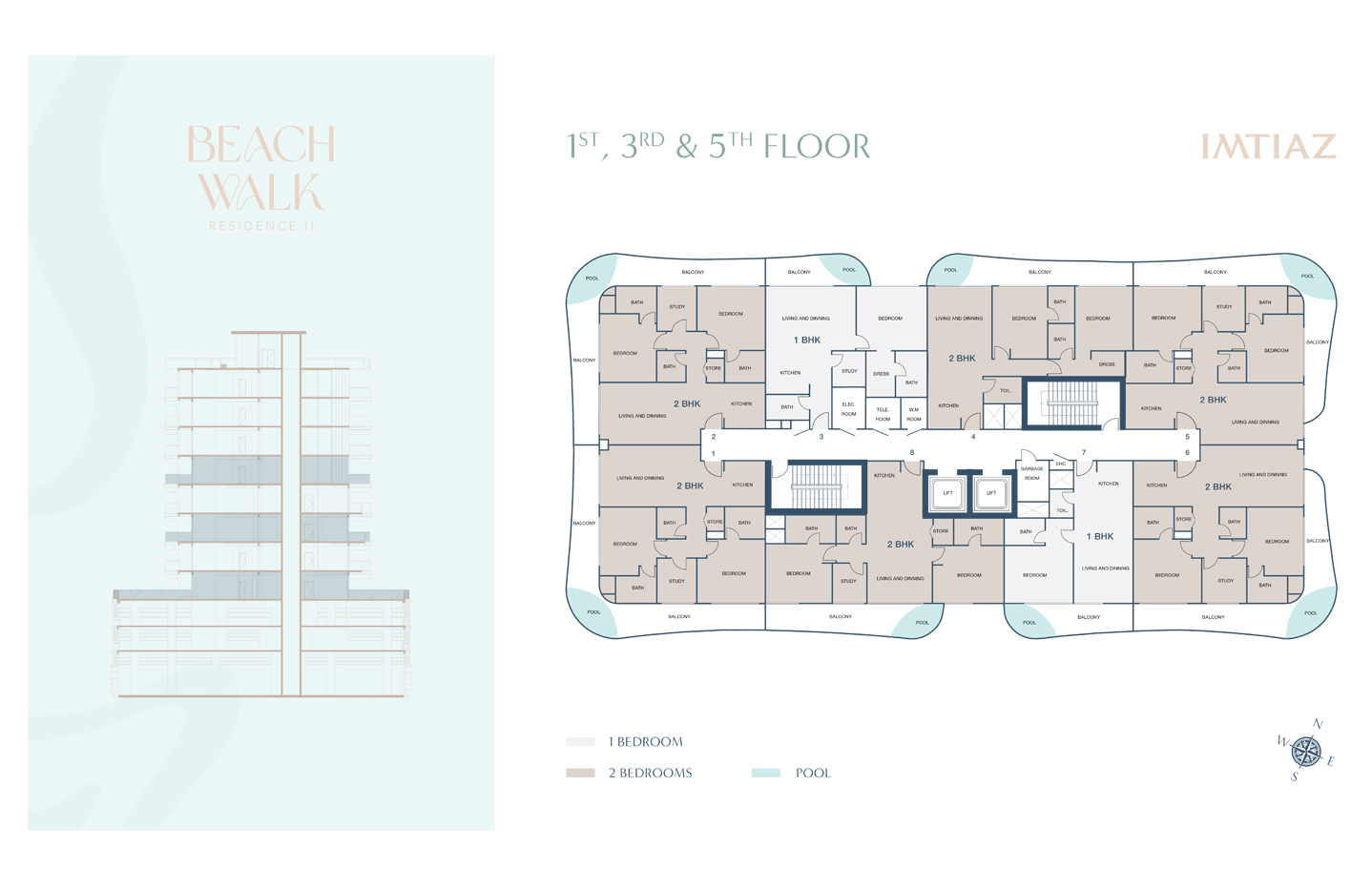 Beach Walk Residence 2 floor plan 1