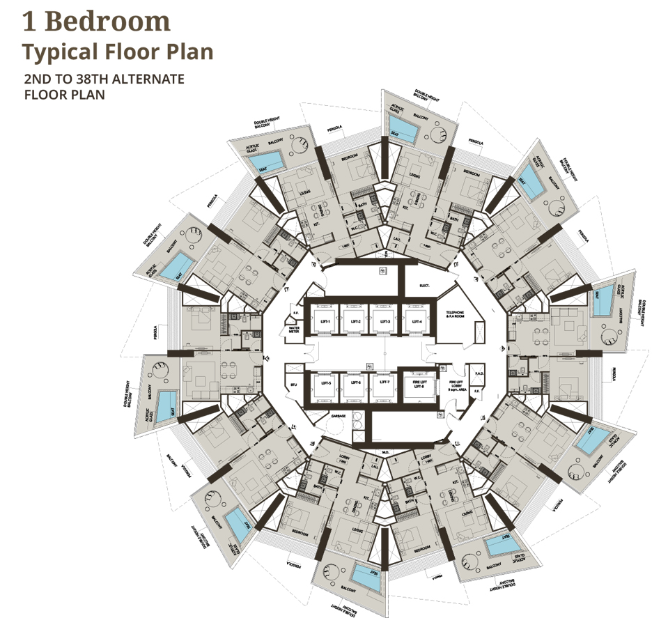 Binghatti Grove floor plan 1