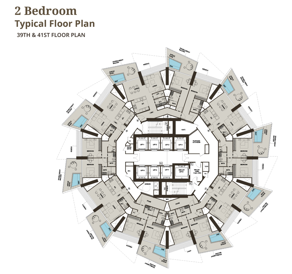 Binghatti Grove floor plan 2