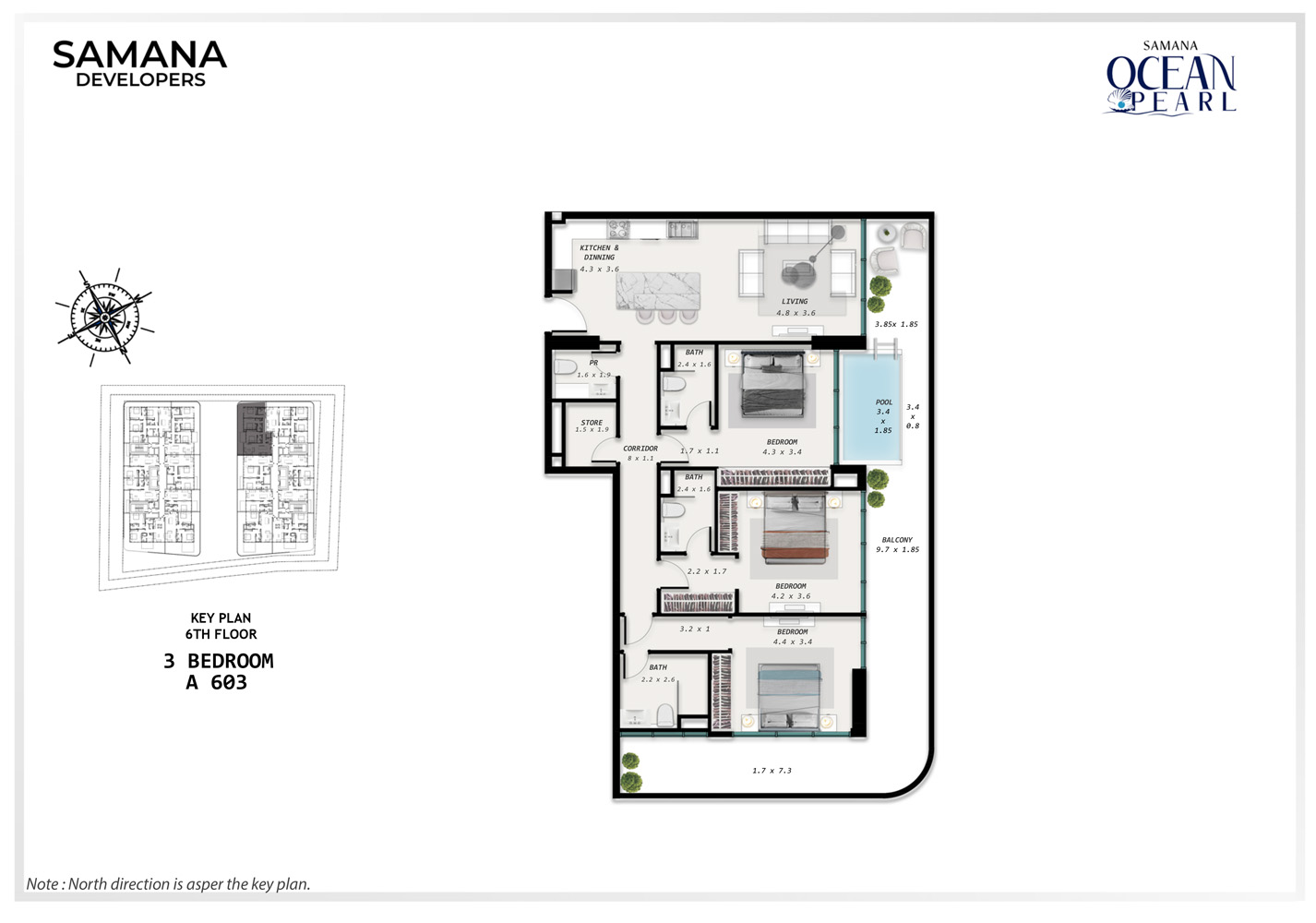 Samana Ocean Pearl floor plan 3