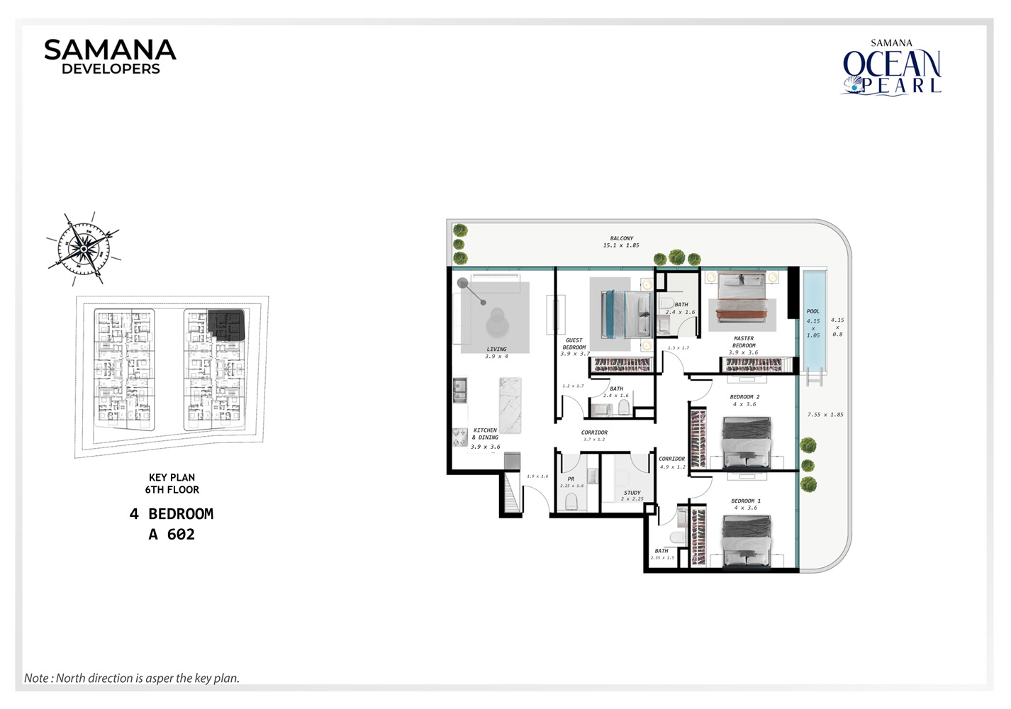 Samana Ocean Pearl floor plan 4