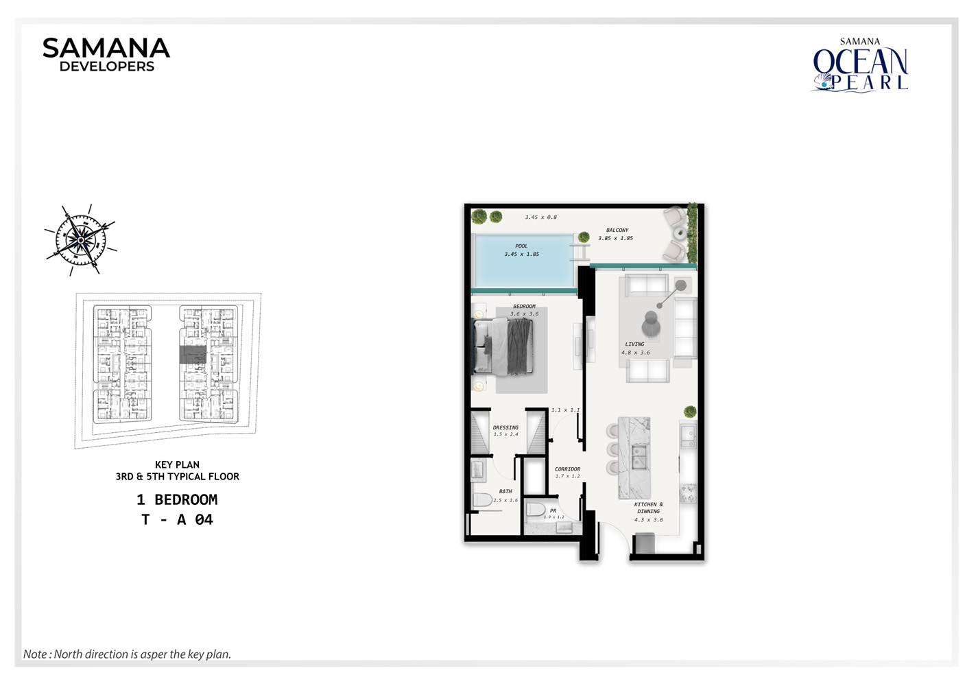 Samana Ocean Pearl floor plan 1