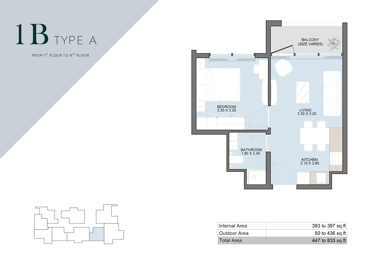 Alba Tower at Al Satwa floor plan 1