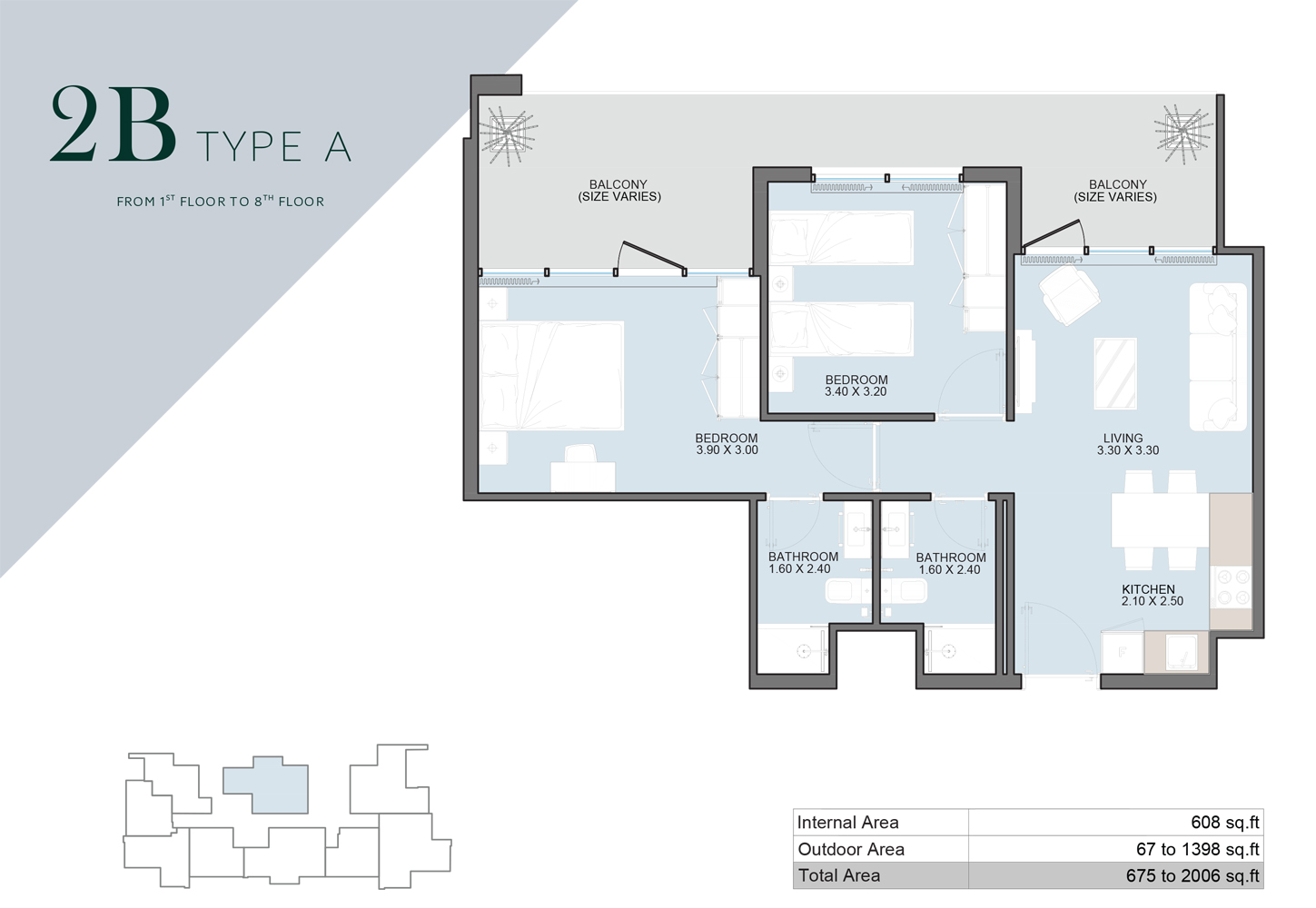 Alba Tower at Al Satwa floor plan 3