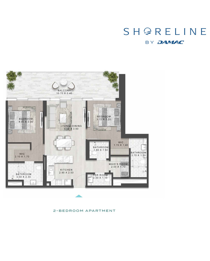 Damac Shoreline at Al Marjan floor plan 3
